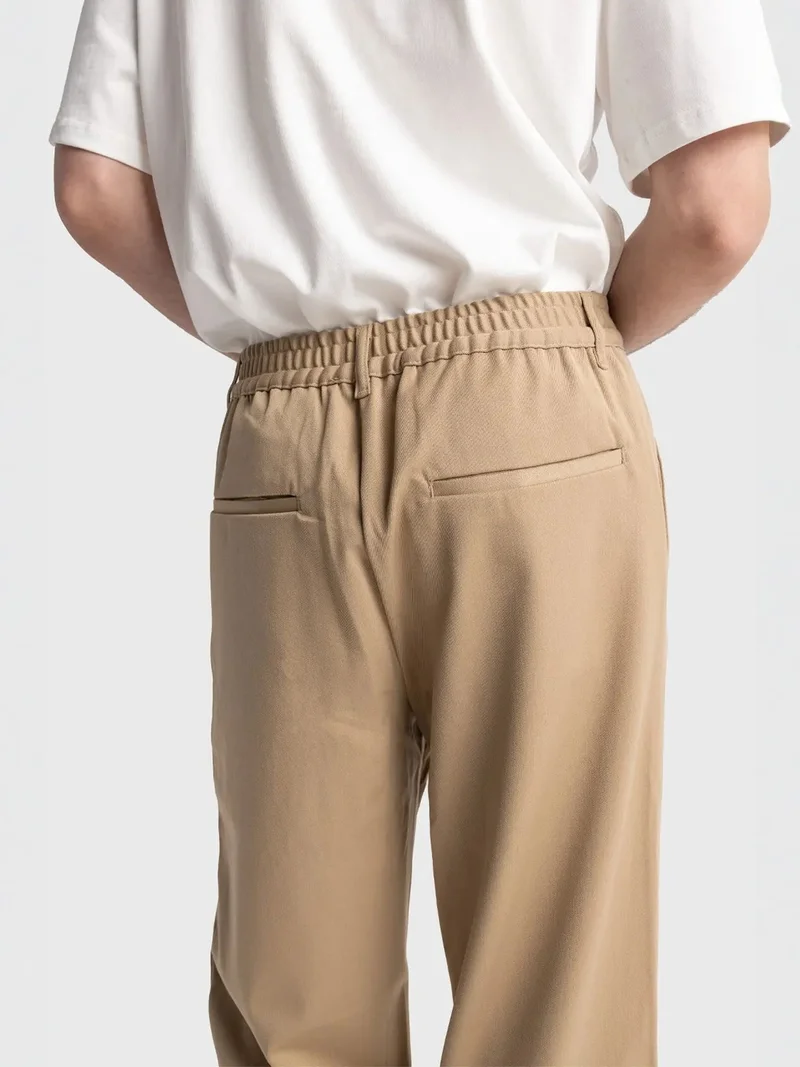 Giesto Tan Natural GIESTO Pleated Straight Leg Pants for Men | Best Price UAE